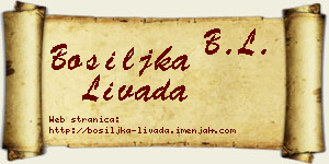 Bosiljka Livada vizit kartica